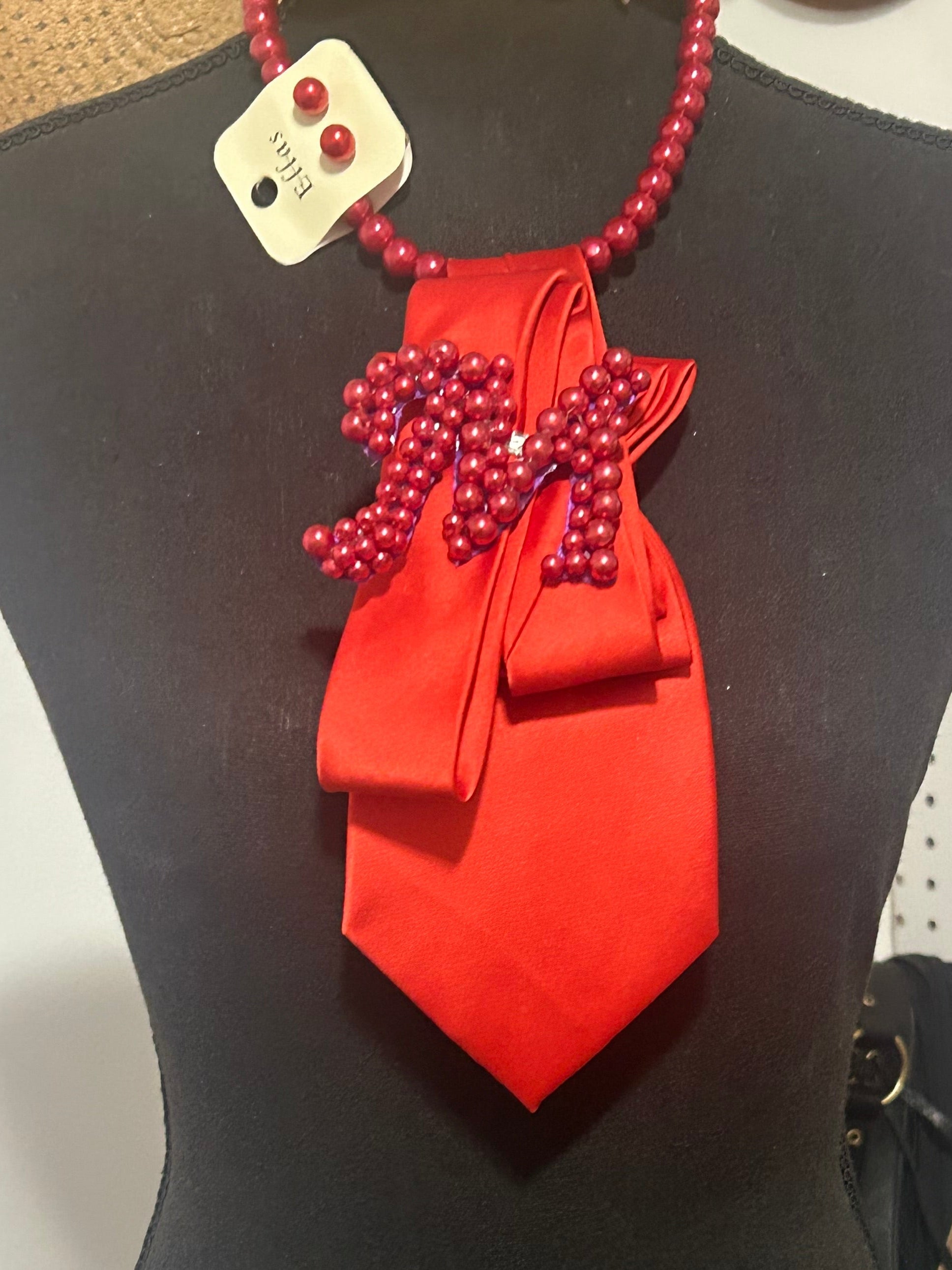 Red Tie Necklace