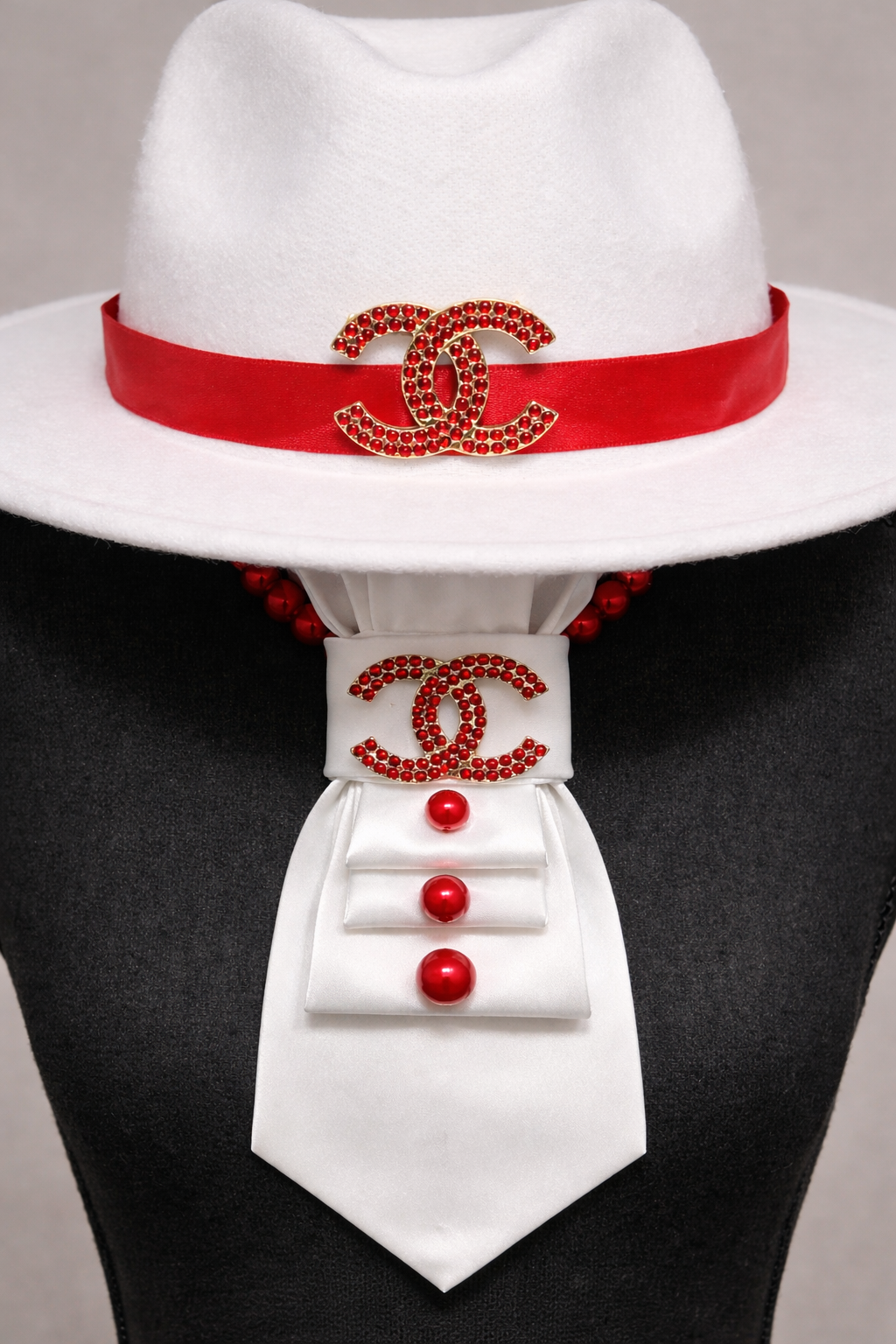 White Fedora Red Band Bnundle