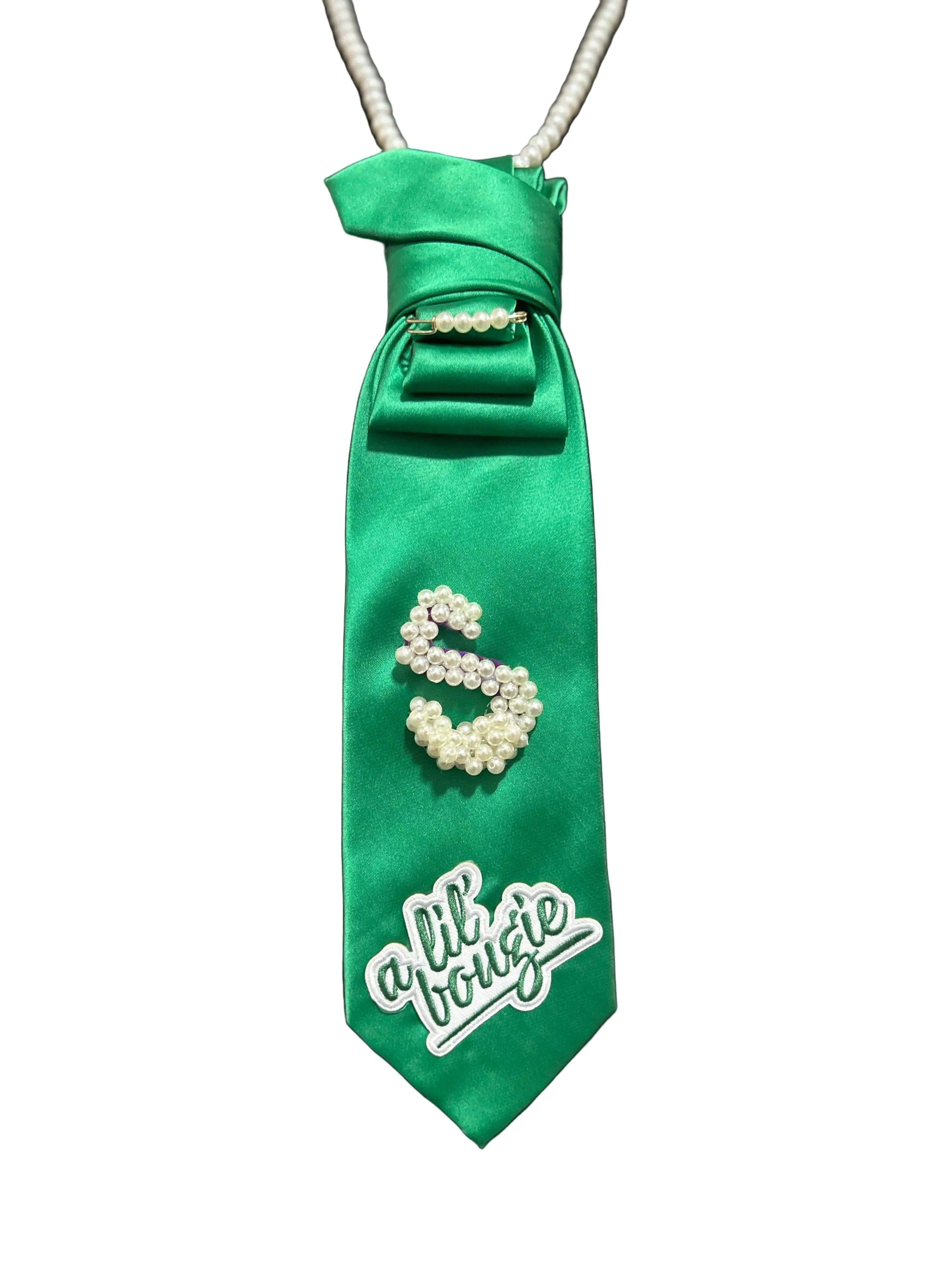 Green Tie Necklace