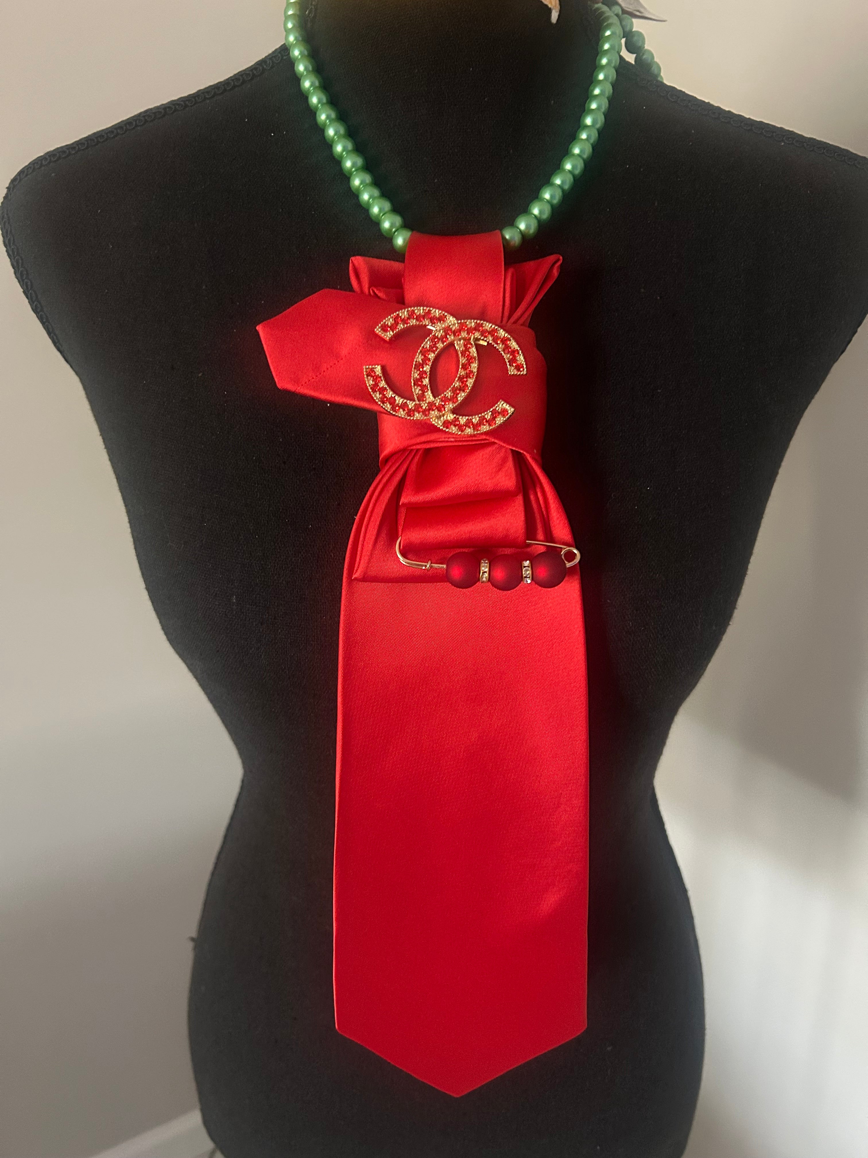 Red Tie Necklace